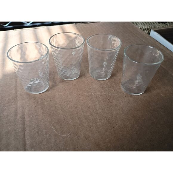 Set of 4 Optic Glass Shot Glasses - Picture 4 of 4